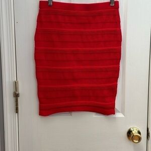 ASTR red knit skirt‎ size large  #s1102